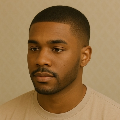 Black men's fade haircut