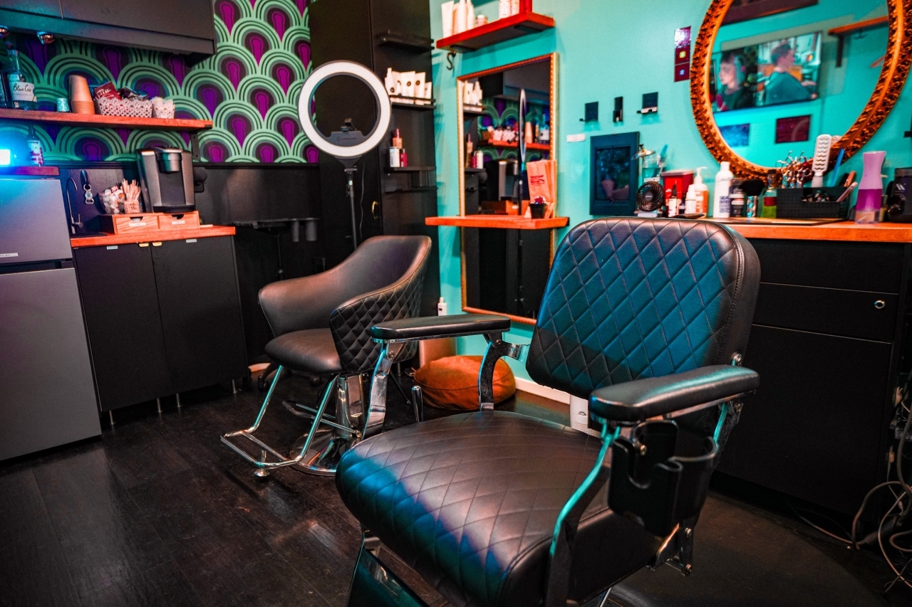 The Timberlodge Parlor barber shop and hair salon chairs